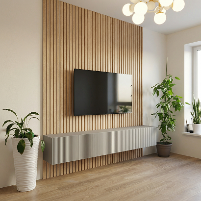 Интерьерная рейка МДФ STELLA Бриона Дуб Сонома 16*40*2700 (уп.8 шт.)