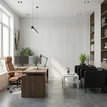 Панель Стеновая Реечная МДФ Stella Wave Standart Белый 2700x119x16 (4шт.упак.)