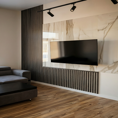 Интерьерная Рейка МДФ Stella Планкен De Luxe Black Lead 16*60*2700 (6 шт.уп.)