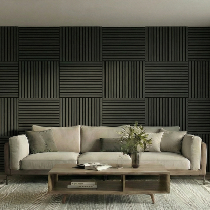 Панель Стеновая Акустическая Stella Comfort De Luxe Black Lead 600х600х9 (уп.1шт.)